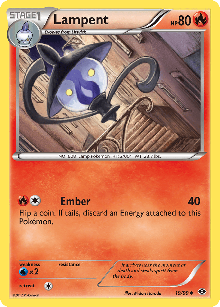 Carta Pokémon Lampent 19