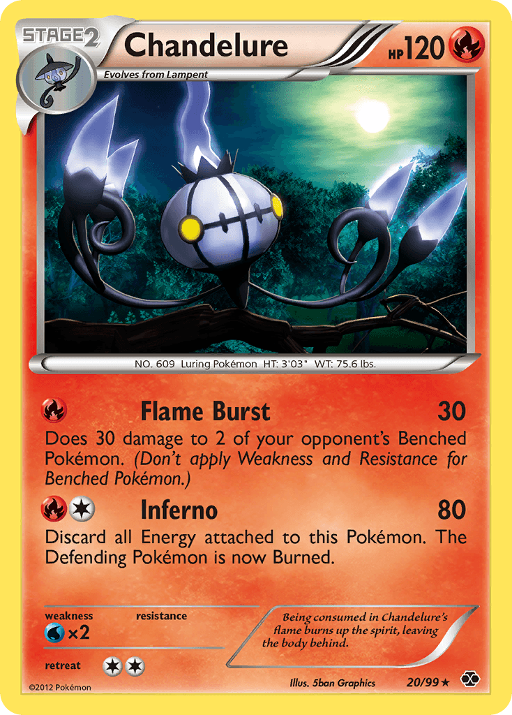 Carta Pokémon Chandelure 20