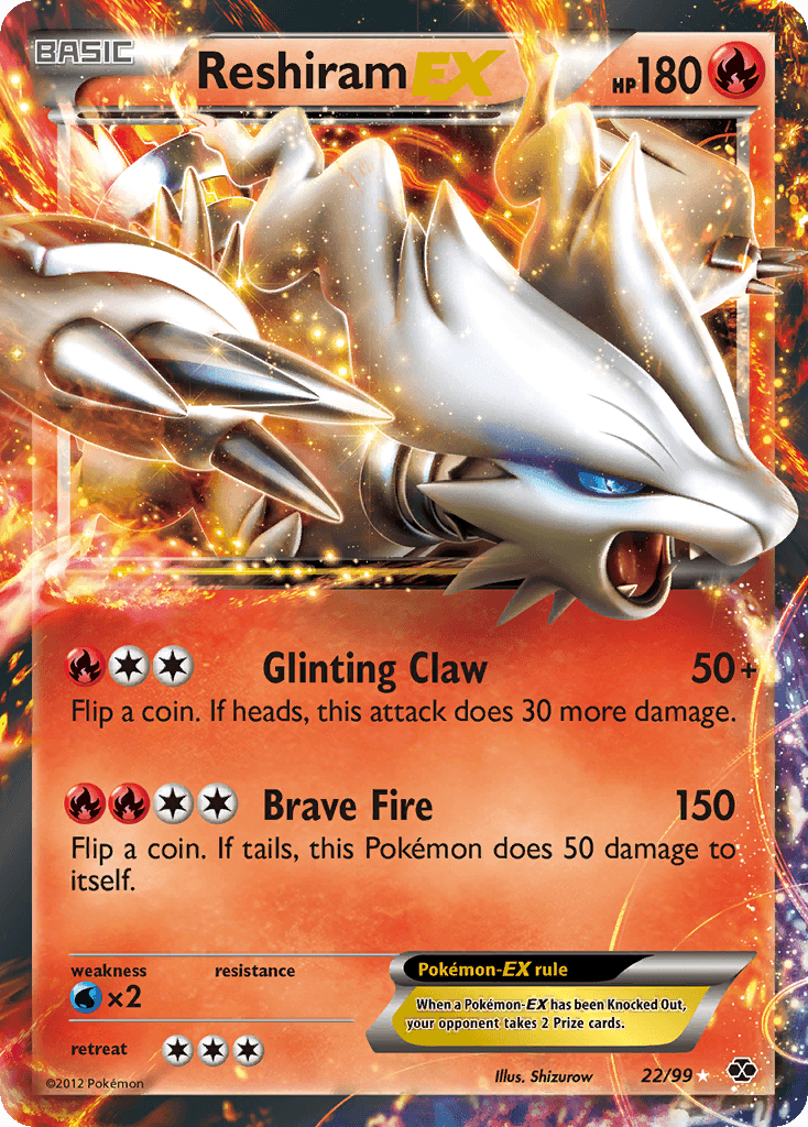 Carta Pokémon Reshiram-EX 22