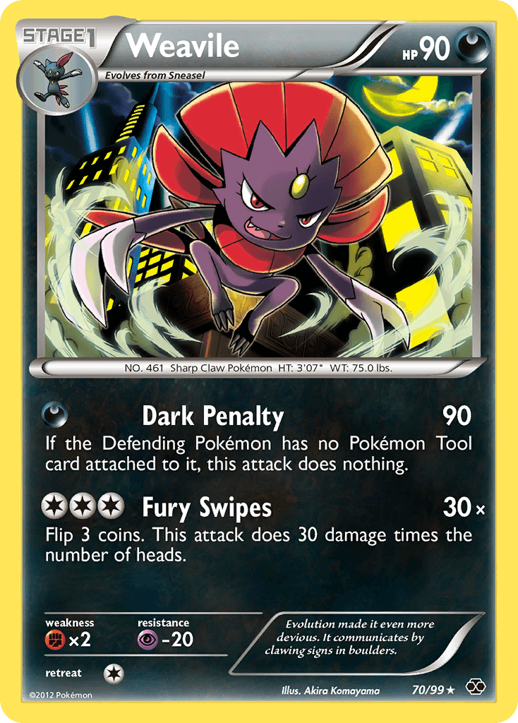 Carta Pokémon Weavile 70
