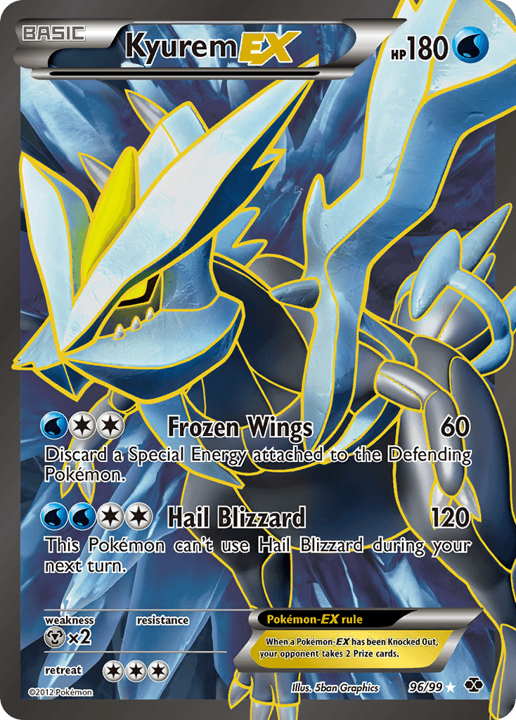 Carta Pokémon Kyurem-EX 96 de Next Destinies