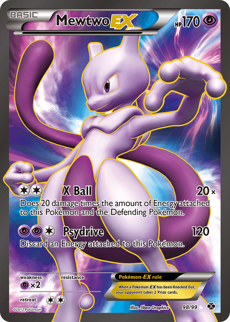Carta Pokémon Mewtwo-EX 98 de Next Destinies