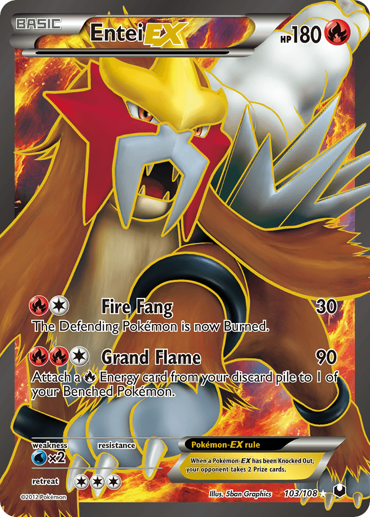 Carta Pokémon Entei-EX 103