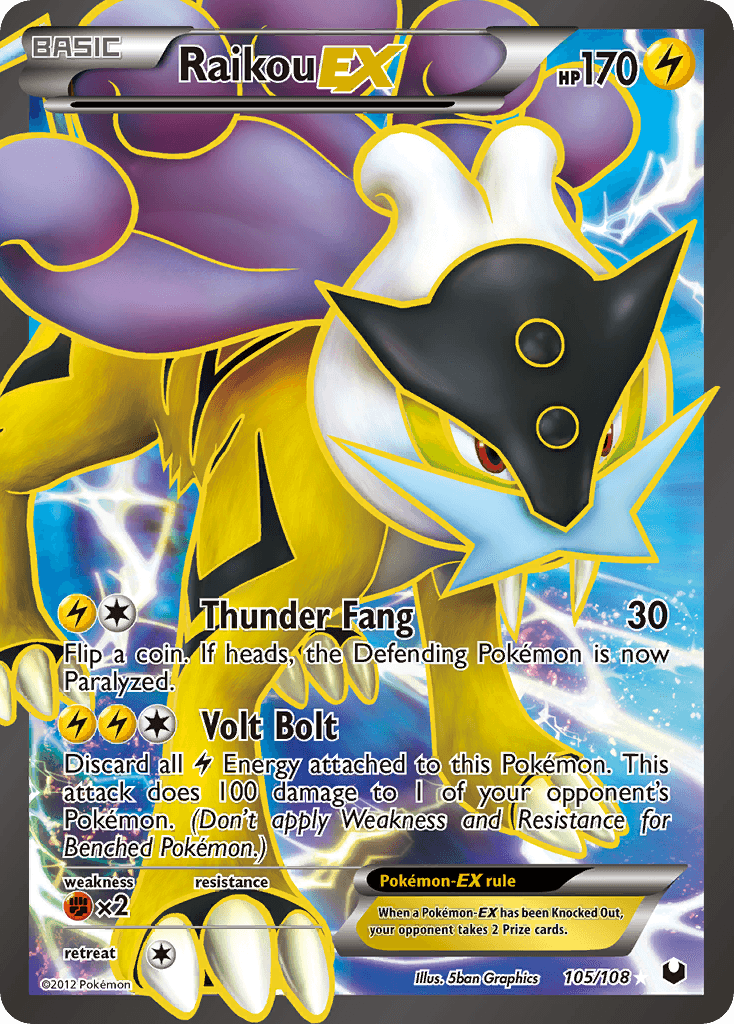 Carta Pokémon Raikou-EX 105
