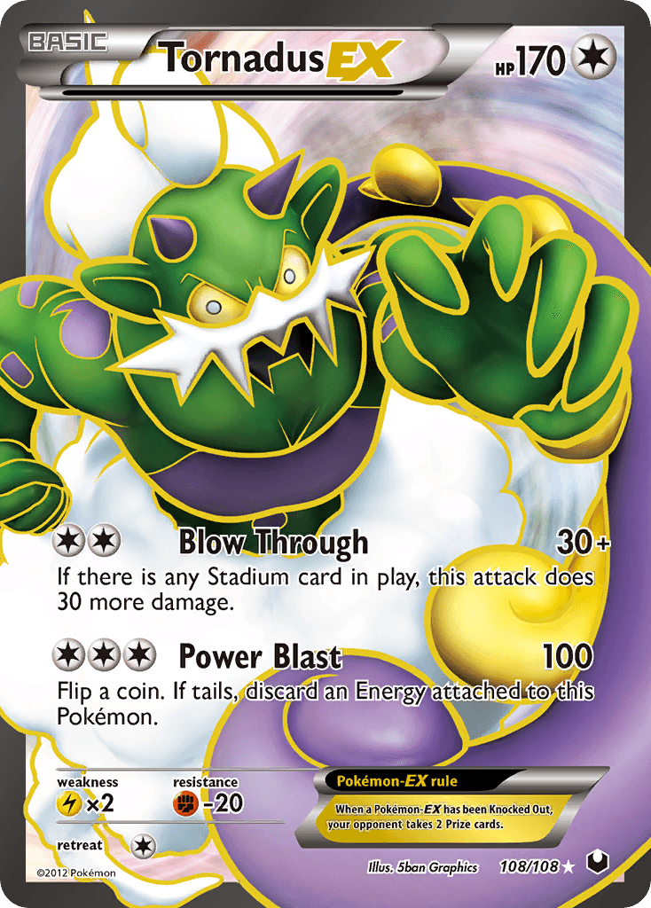 Carta Pokémon Tornadus-EX 108