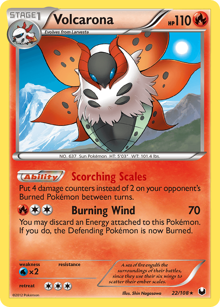 Carta Pokémon Volcarona 22