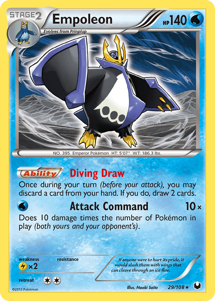 Carta Pokémon Empoleon 29 de Dark Explorers
