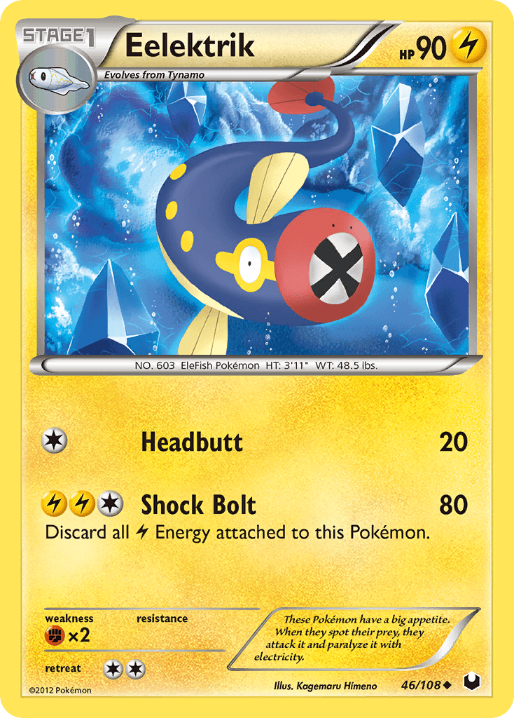 Carta Pokémon Eelektrik 46