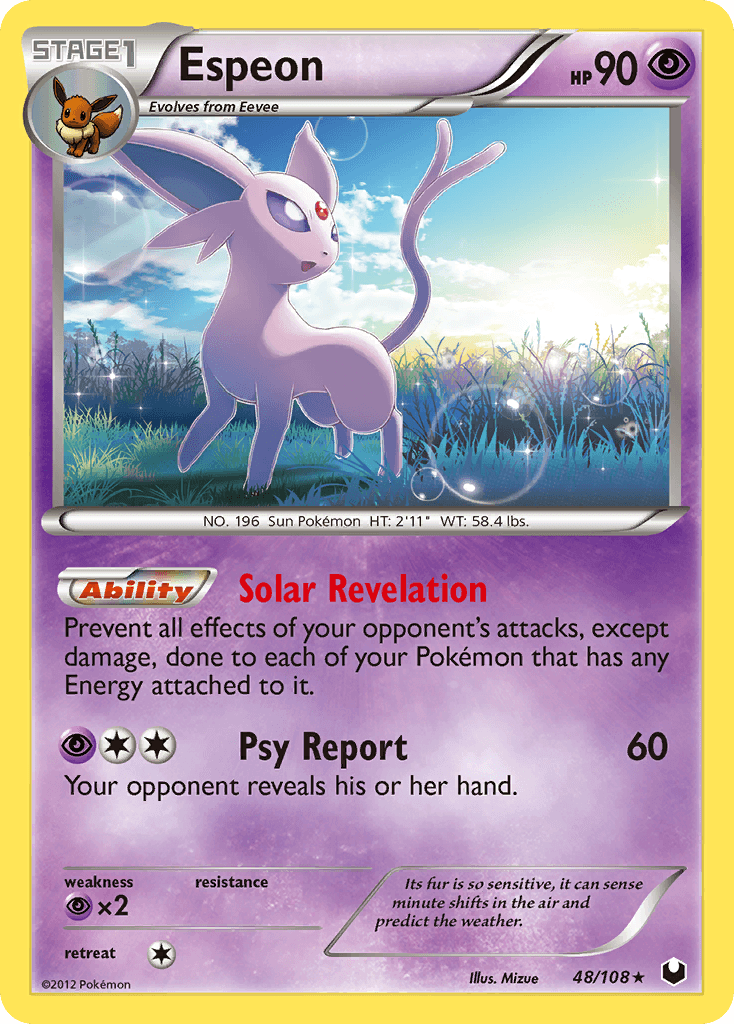 Carta Pokémon Espeon 48