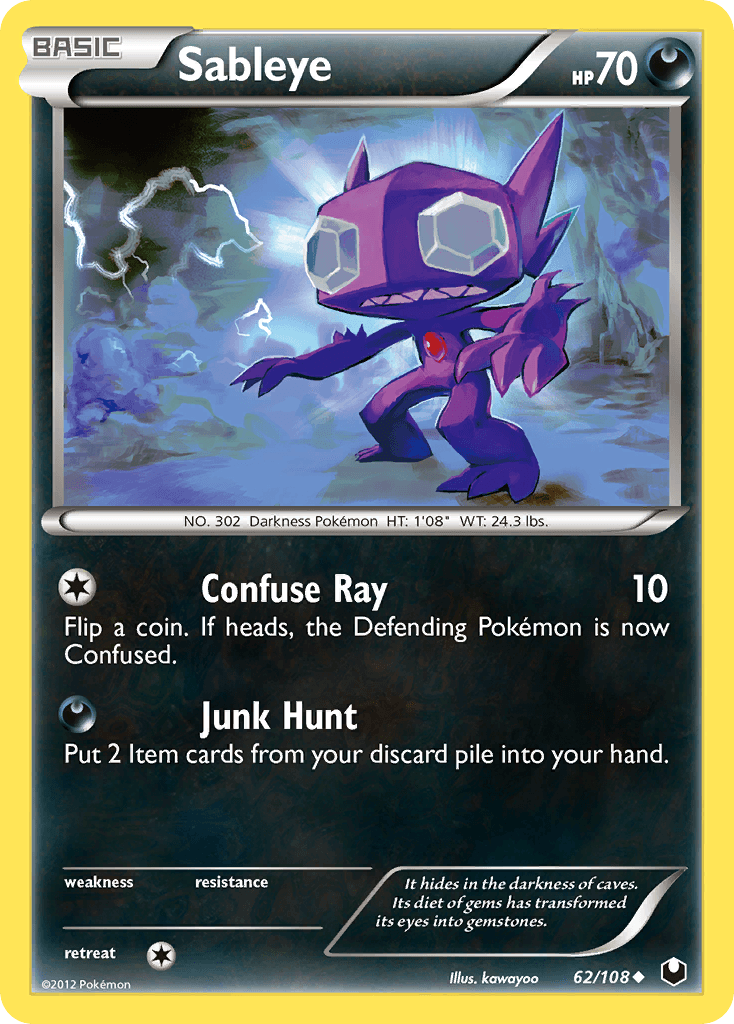 Carta Pokémon Sableye 62
