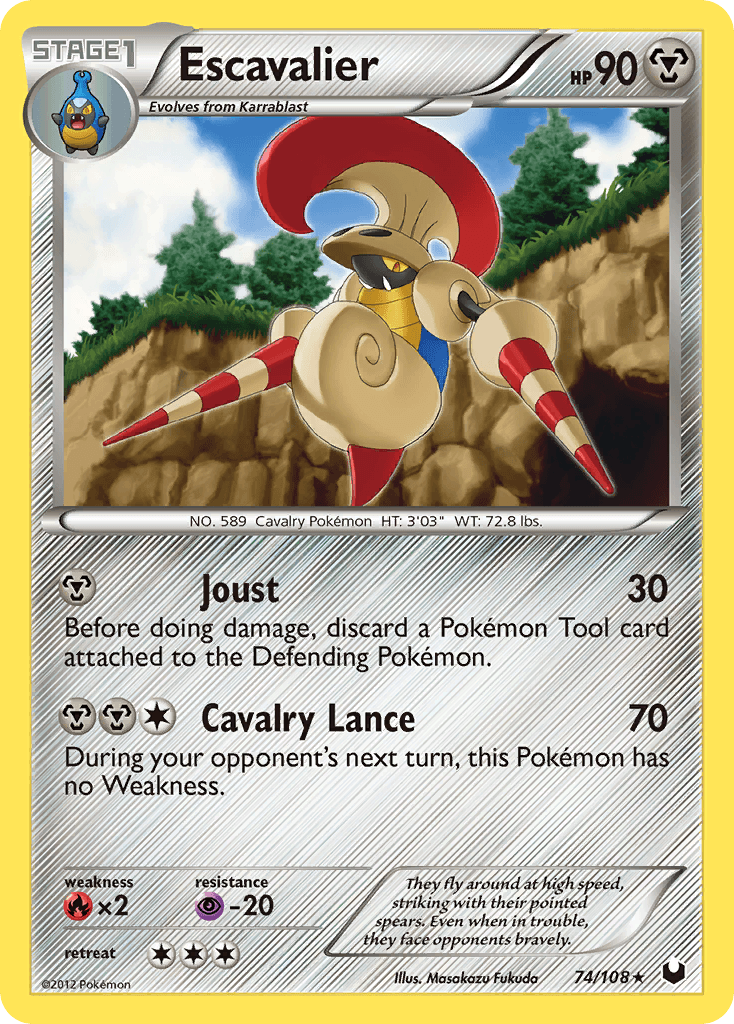 Carta Pokémon Escavalier 74
