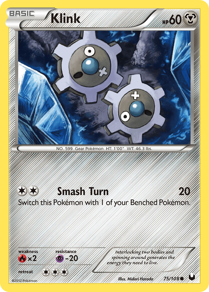 Carta Pokémon Klink 75 de Dark Explorers