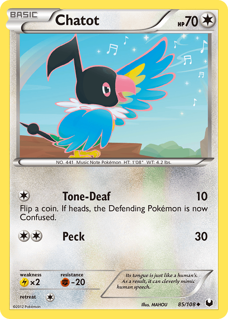 Carta Pokémon Chatot 85