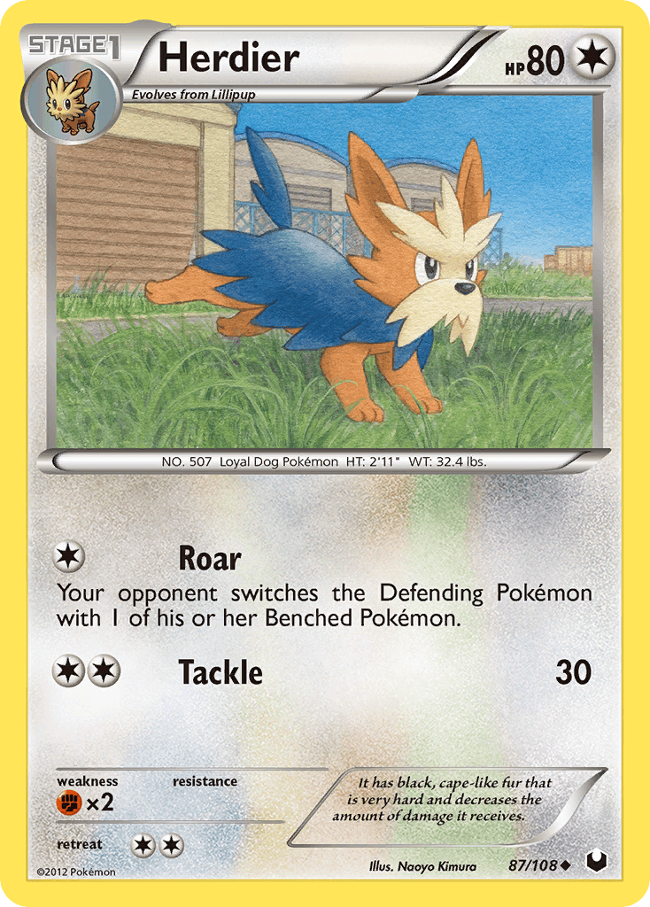 Carta Pokémon Herdier 87