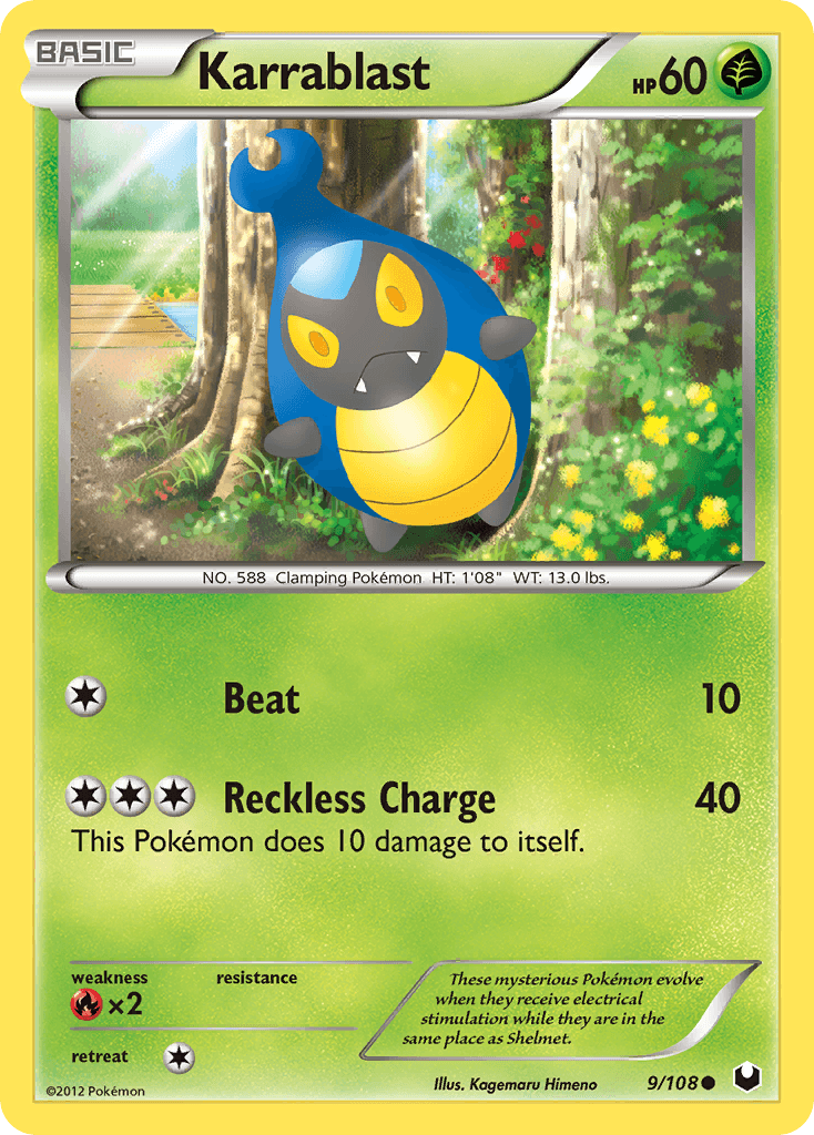 Carta Pokémon Karrablast 9