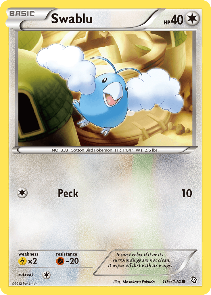 Carta Pokémon Swablu 105