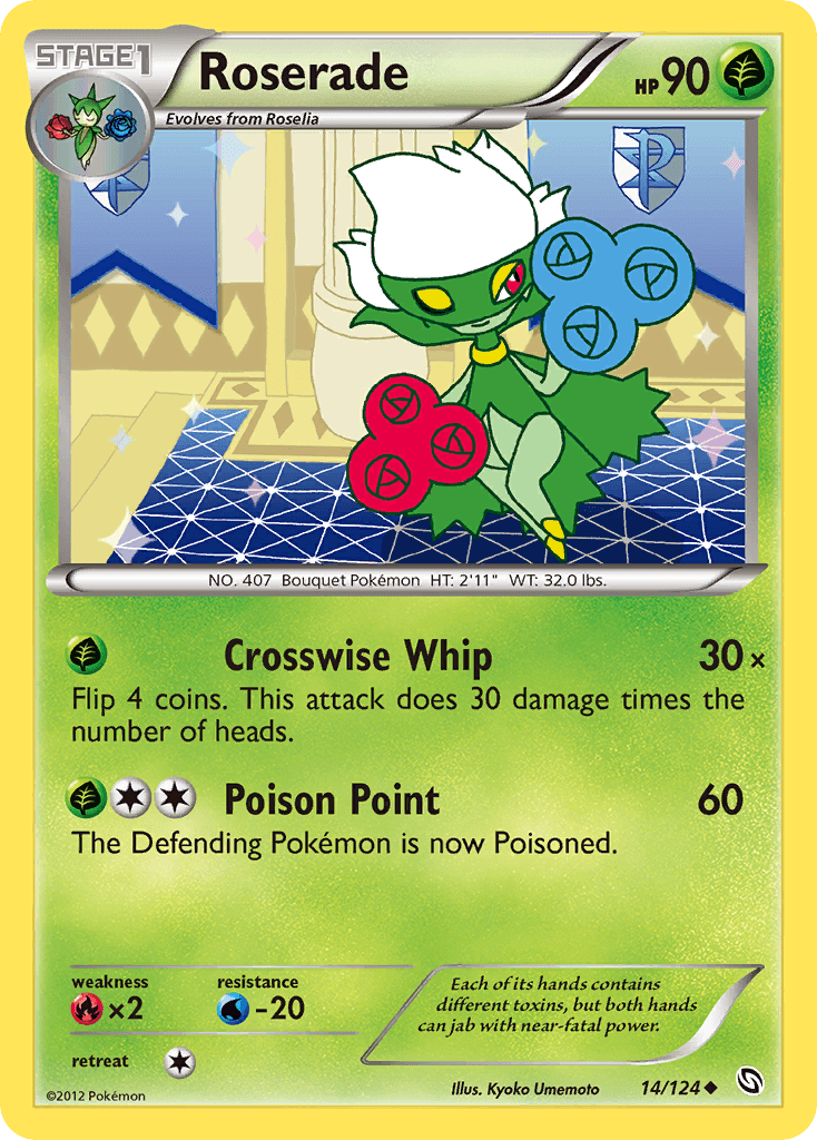 Carta Pokémon Roserade 14