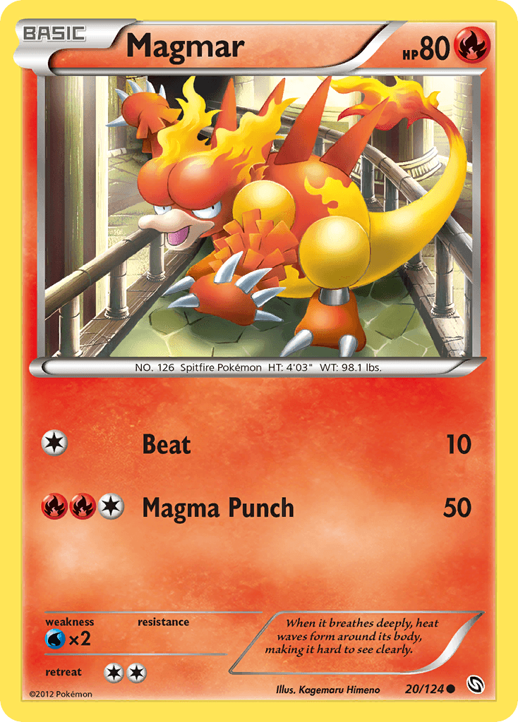 Carta Pokémon Magmar 20