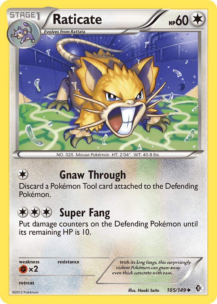 Carta Pokémon Raticate 105