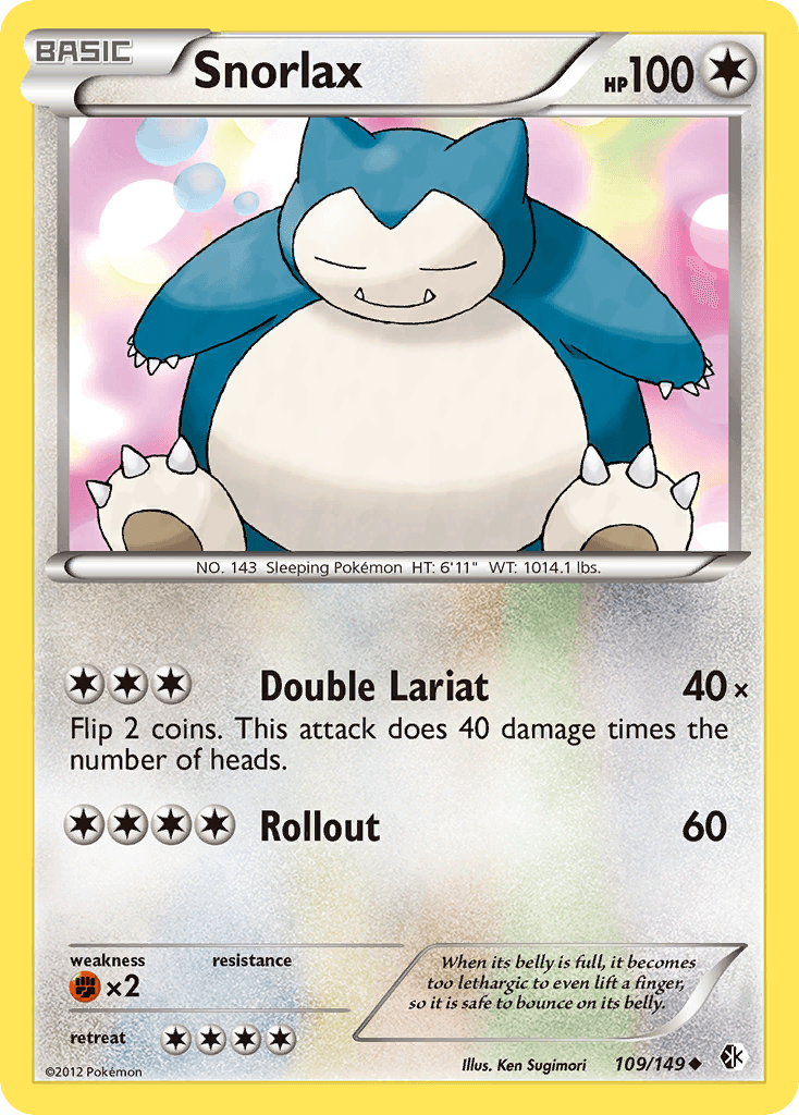 Carta Pokémon Snorlax 109