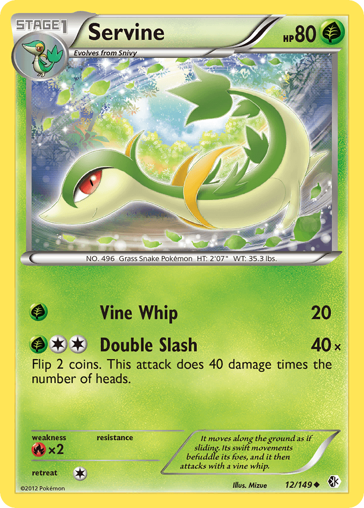Carta Pokémon Servine 12