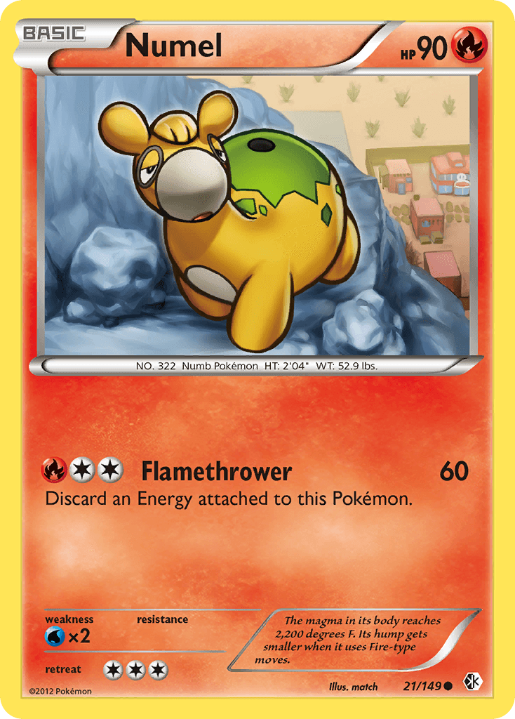 Carta Pokémon Numel 21