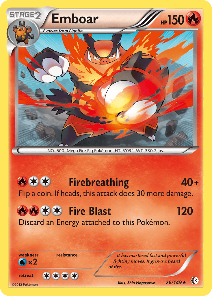 Carta Pokémon Emboar 26