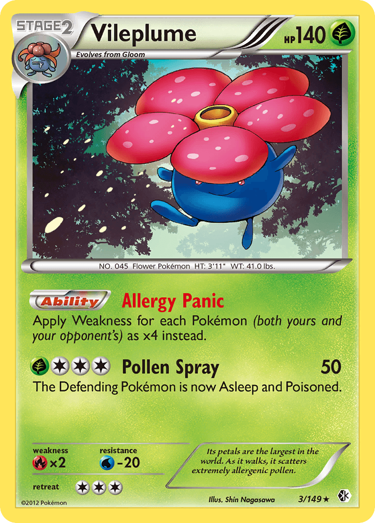 Carta Pokémon Vileplume 3