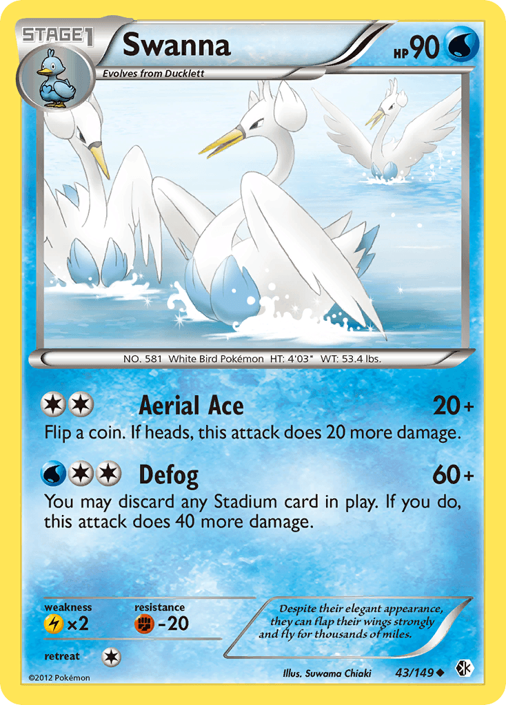 Carta Pokémon Swanna 43