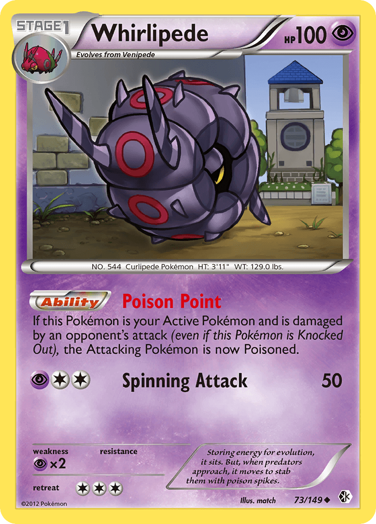 Carta Pokémon Whirlipede 73