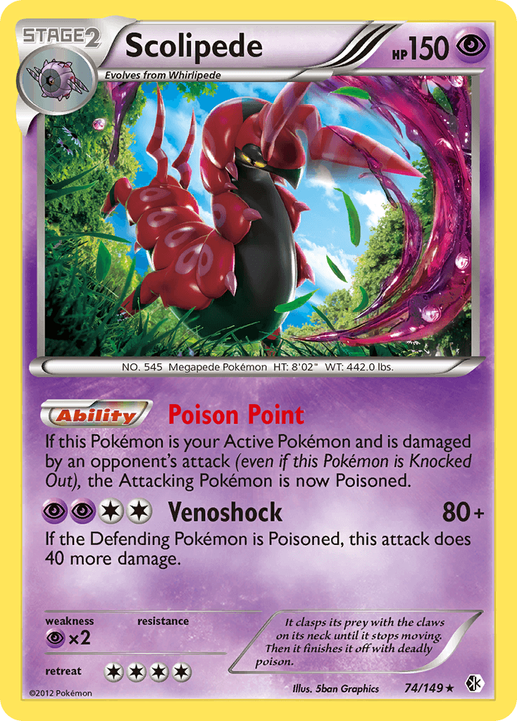 Carta Pokémon Scolipede 74
