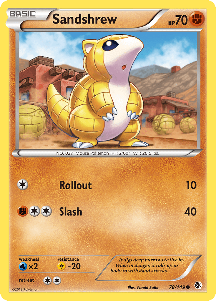 Carta Pokémon Sandshrew 78