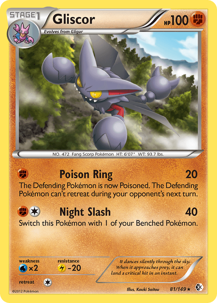 Carta Pokémon Gliscor 81 de Boundaries Crossed
