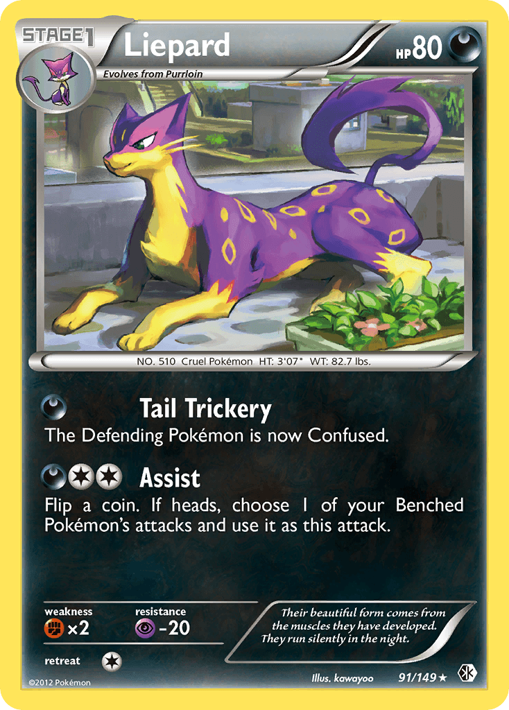 Carta Pokémon Liepard 91