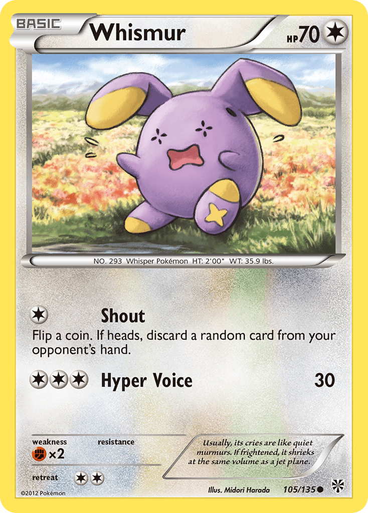Carta Pokémon Whismur 105