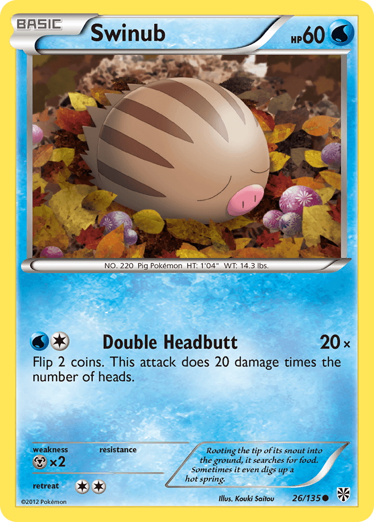 Carta Pokémon Swinub 26