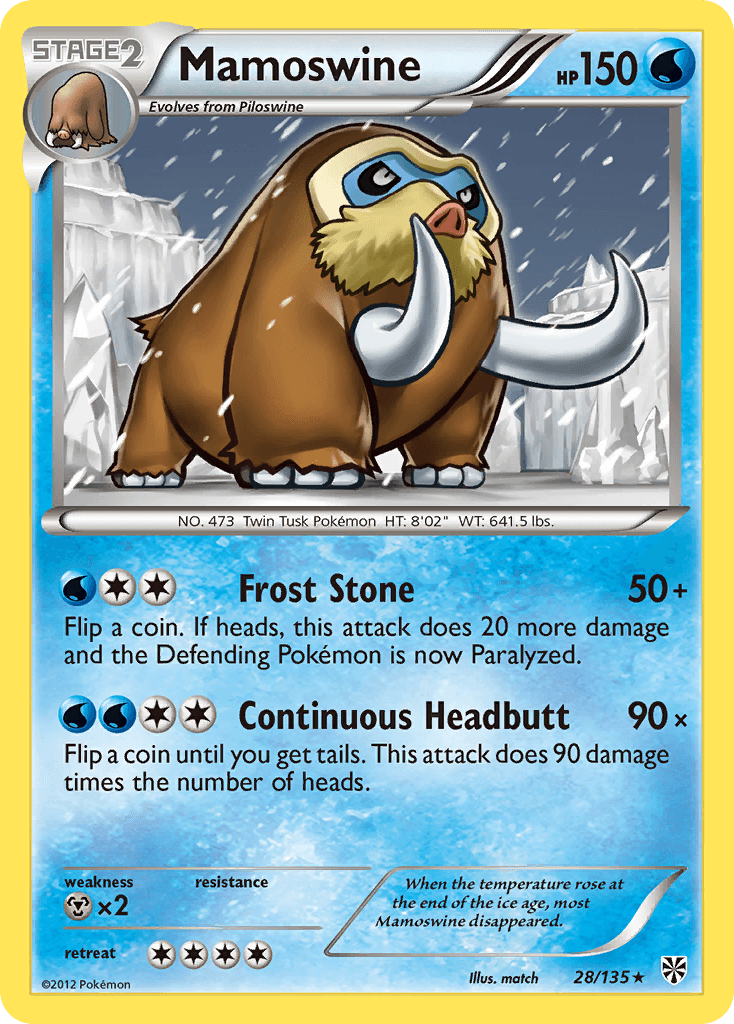 Carta Pokémon Mamoswine 28