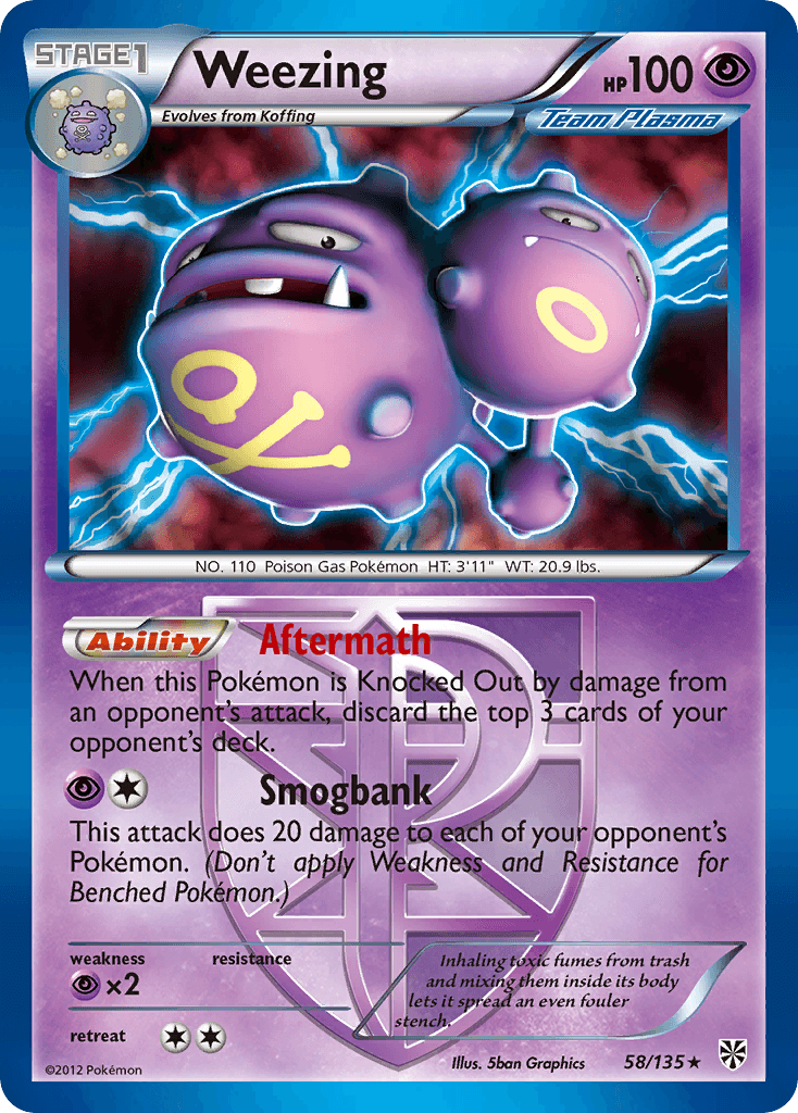 Carta Pokémon Weezing 58