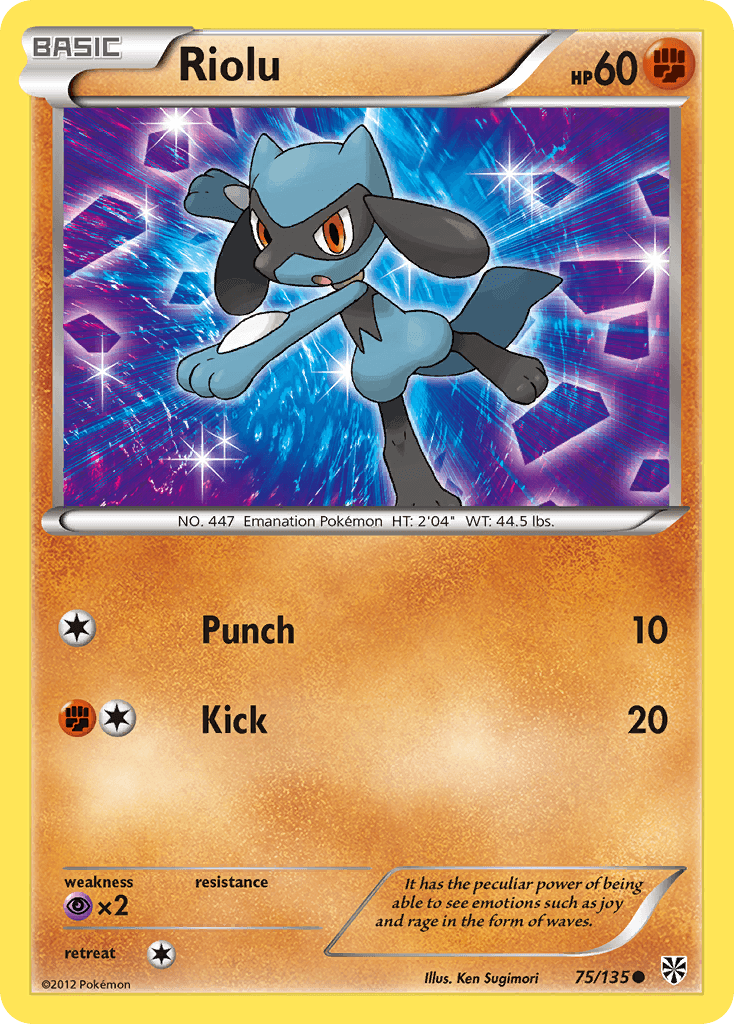 Carta Pokémon Riolu 75