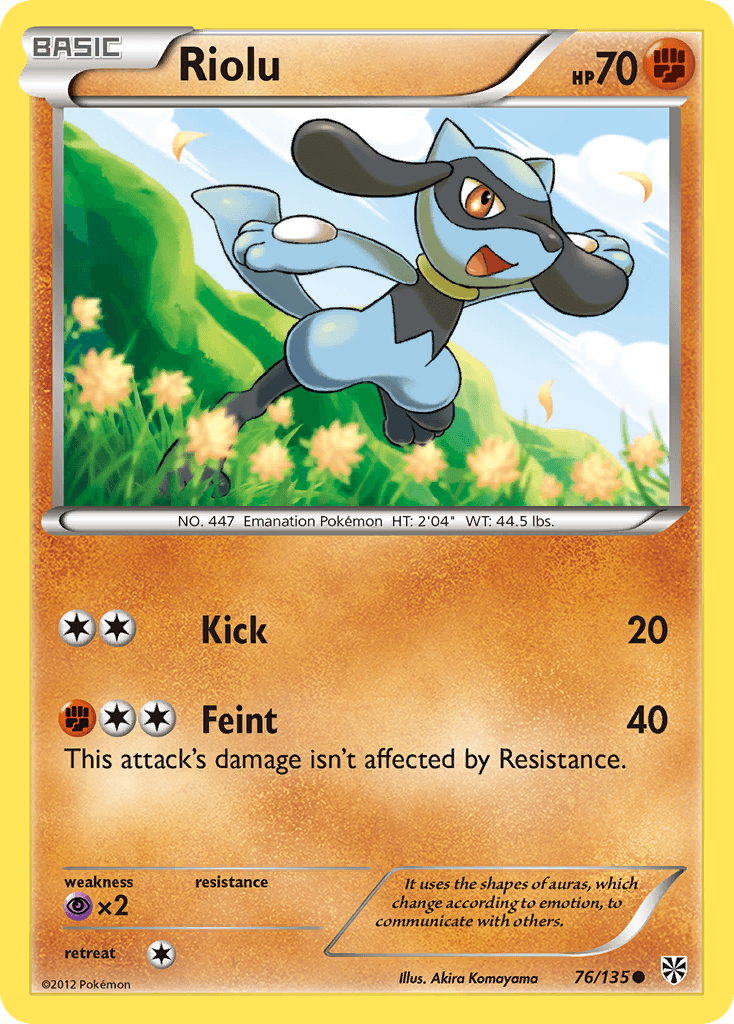 Carta Pokémon Riolu 76