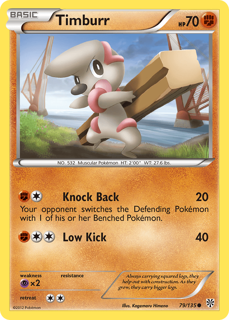 Carta Pokémon Timburr 79