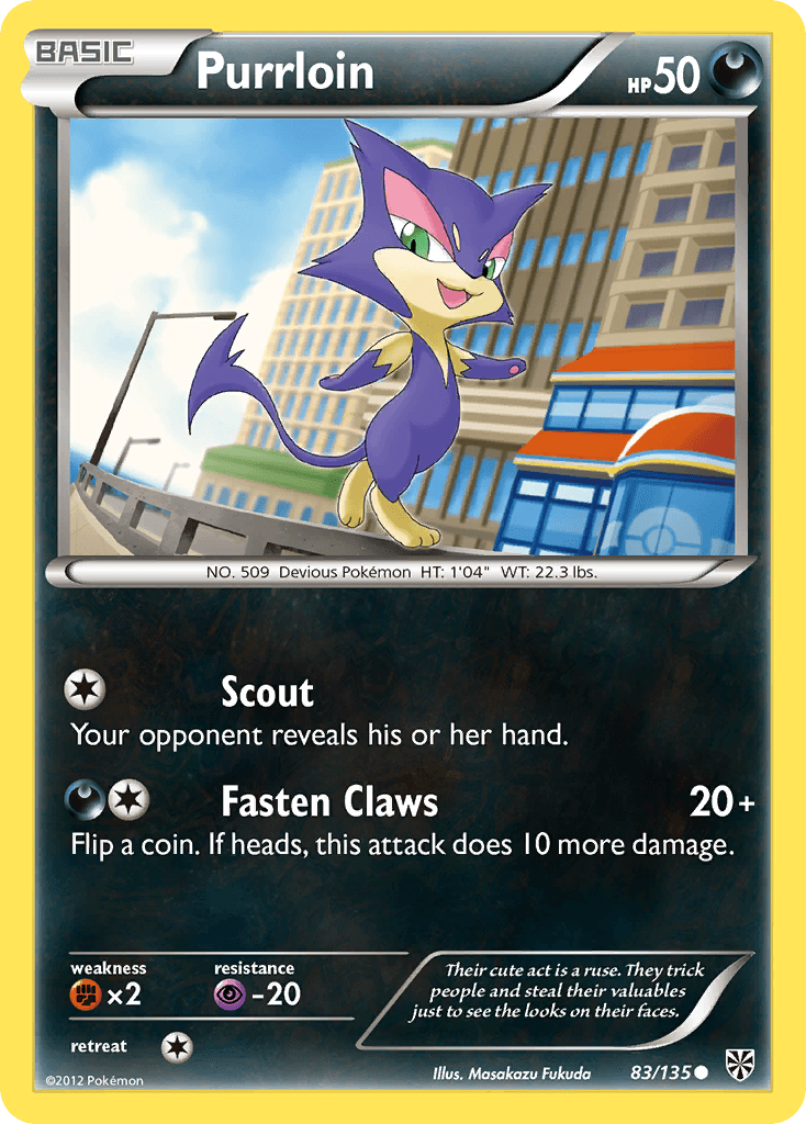 Carta Pokémon Purrloin 83