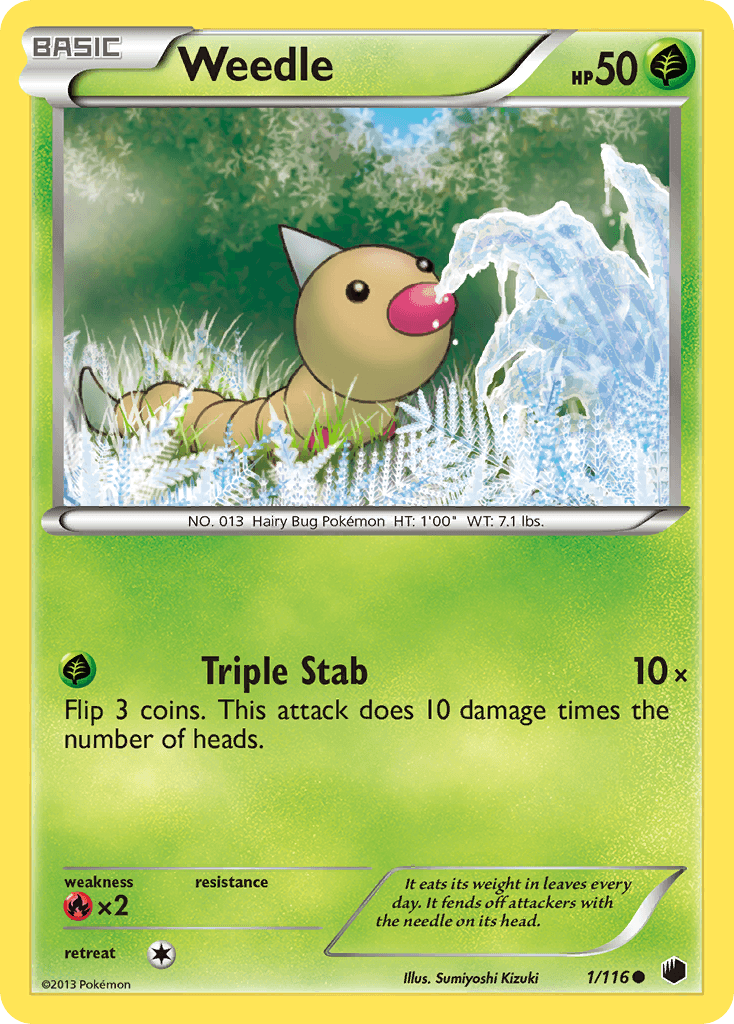 Carta Pokémon Weedle 1