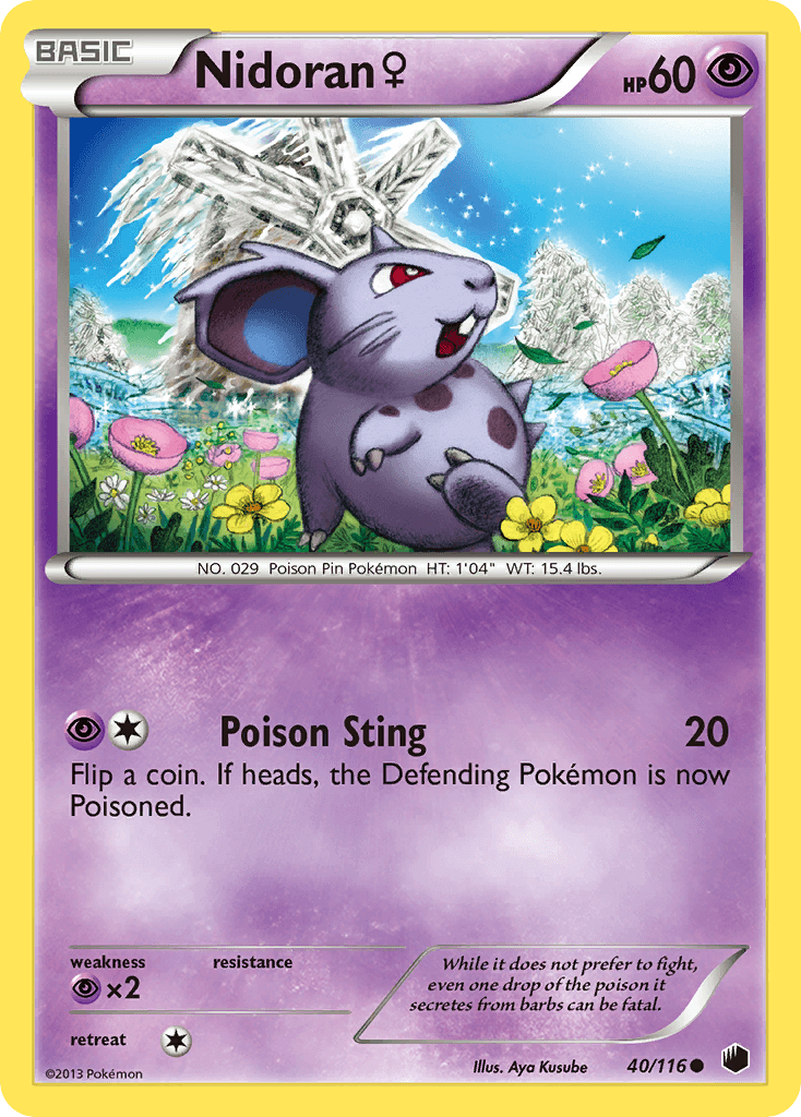 Carta Pokémon Nidoran ♀ 40