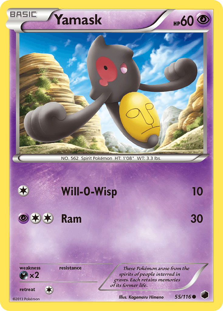 Carta Pokémon Yamask 55 de Plasma Freeze