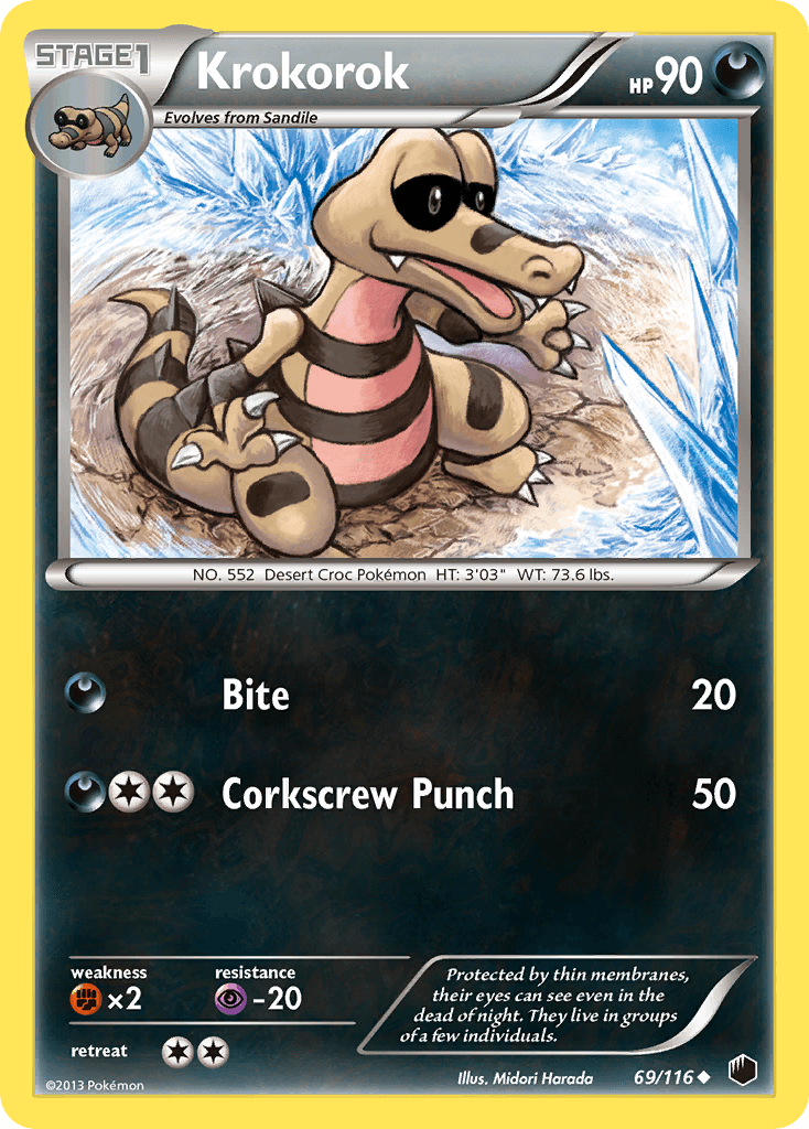 Carta Pokémon Krokorok 69