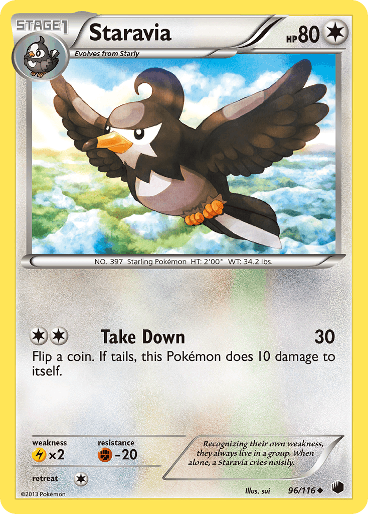 Carta Pokémon Staravia 96