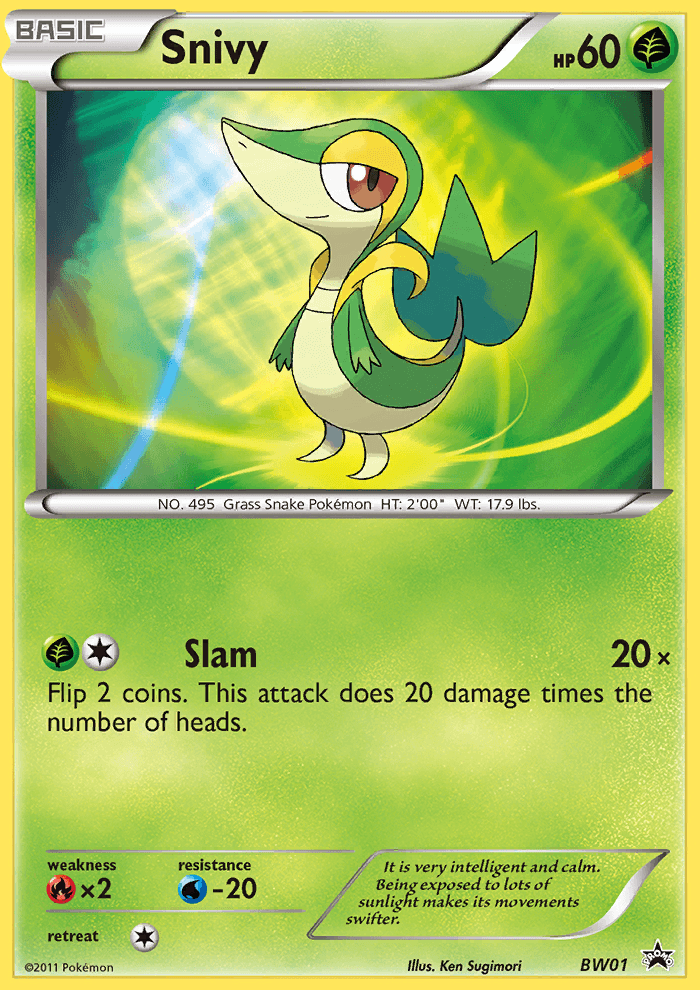 Carta Pokémon Snivy BW01
