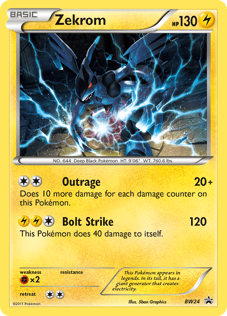 Carta Pokémon Zekrom BW24