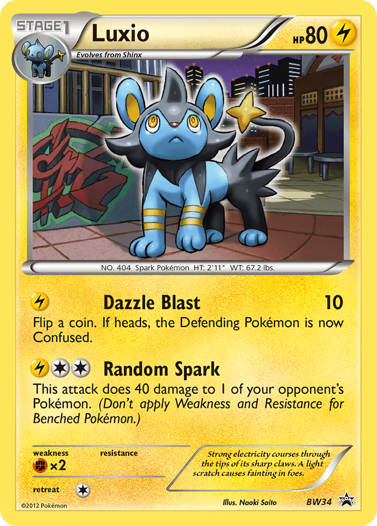 Carta Pokémon Luxio BW34